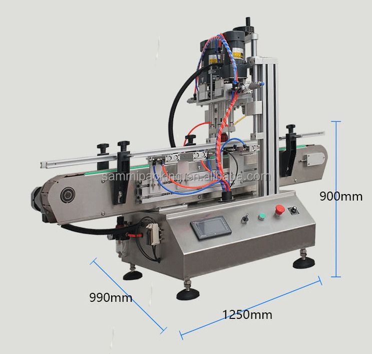 Réglage automatique du bouchon de bouteille Réglage numérique du couple Machine de fermeture de bouteille d'huile essentielle