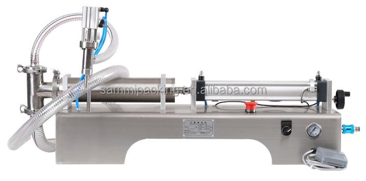 Machine de remplissage de liquide à piston à tête unique à haut rendement, machine de remplissage de boissons à base d'huile d'eau, jus d'huile, 100-1000 ml pour bouteille/boîte