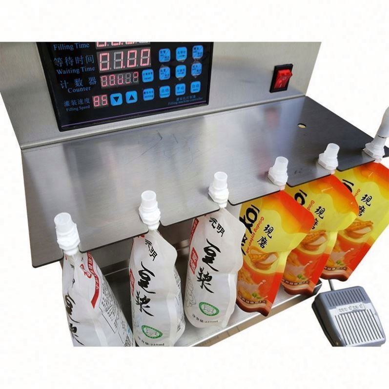 Semi Automatic Spout Pouch Juice Liquid Soybean Milk Self-supporting Bag Filling Packing Machine