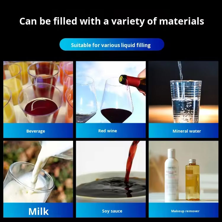 Machine de remplissage de liquide de lait à quatre têtes en promotion, machine de remplissage quantitative commerciale, équipement de remplissage vertical automatique