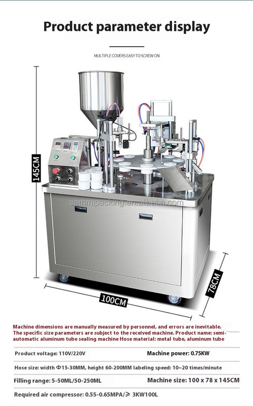 Machine professionnelle d'étanchéité par ultrasons de tubes en plastique, remplisseuse et étancheuse de tubes mous multifonctionnelle avec fonction de codage