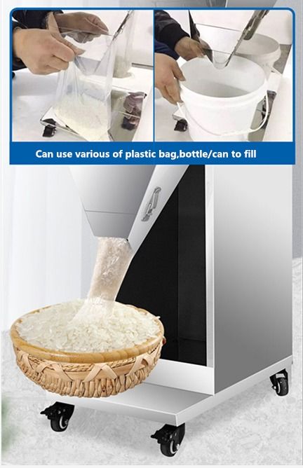 Nouvelle machine de remplissage et de pesage de grains de riz et de café de grande capacité 100-2500g avec grande trémie