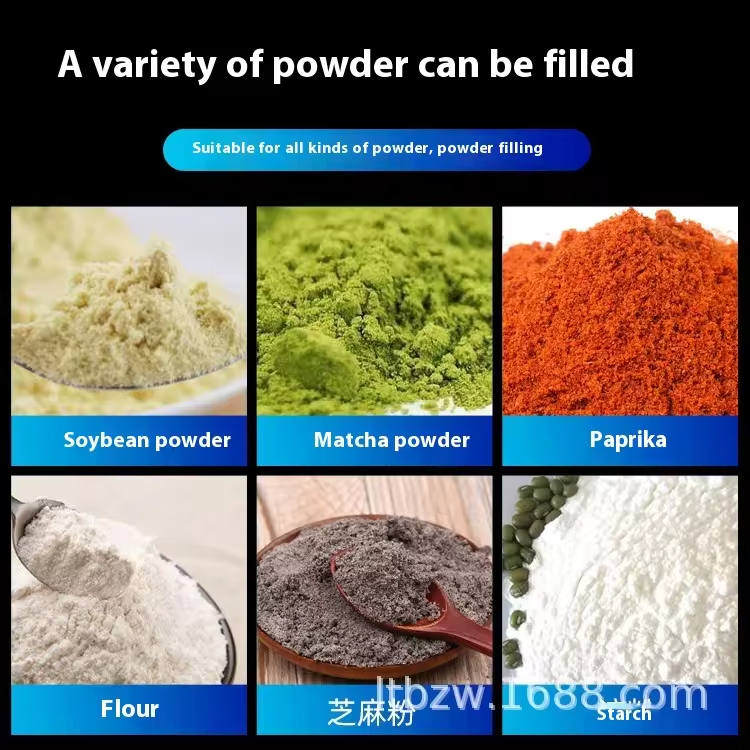 Machine de remplissage à vis sans fin à une seule tête entièrement automatique pour cosmétiques, épices, farine de soja, diatomite ambrée, lait, poudre de matcha