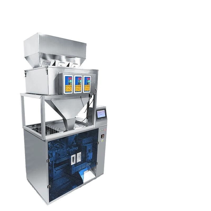 Machine alimentaire électrique entièrement automatique pour granulés, graines, thé, noix, aliments, sachets quantitatifs à fermeture éclair pour sacs préfabriqués en plastique