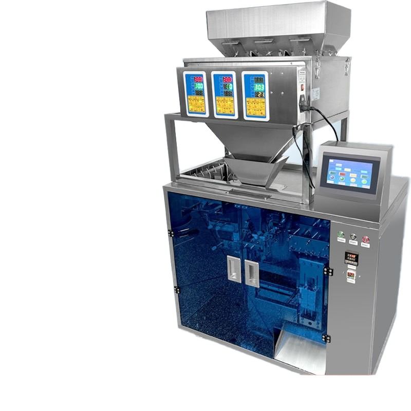 Machine alimentaire électrique entièrement automatique pour granulés, graines, thé, noix, aliments, sachets quantitatifs à fermeture éclair pour sacs préfabriqués en plastique