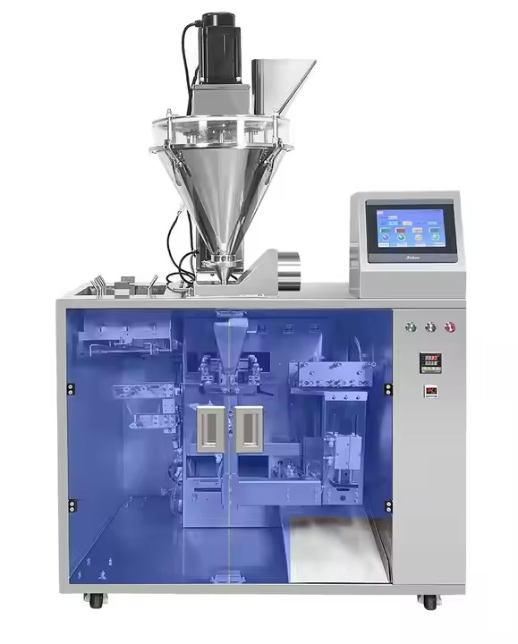 Machine d'emballage automatique universelle améliorée pour sachets stand-up pour café/noix/sucre/céréales, contrôle par écran tactile PLC, anti-poussière