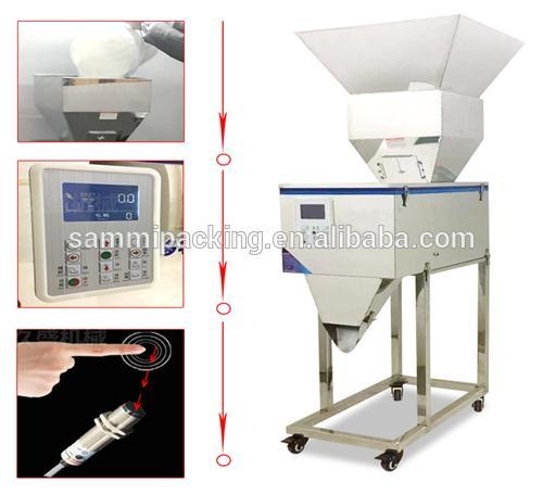 Machine de pesage de haute qualité 100-3000g Semi-automatique pour poudres d'épices, remplissage et pesage avec trémie vibrante