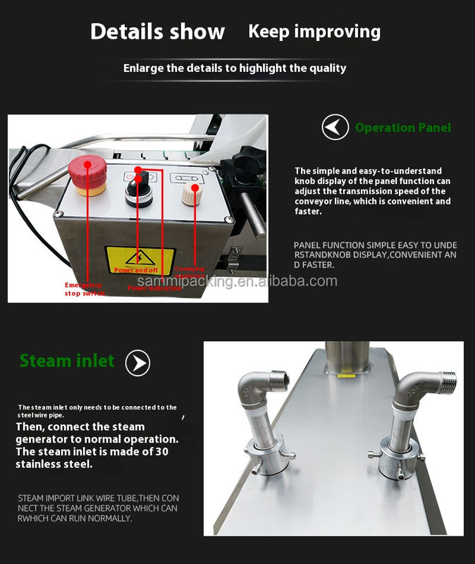 Générateur de vapeur à chaud avec tunnel de rétraction à vapeur intégré pour machines d'emballage de bouteilles, prix de gros d'usine