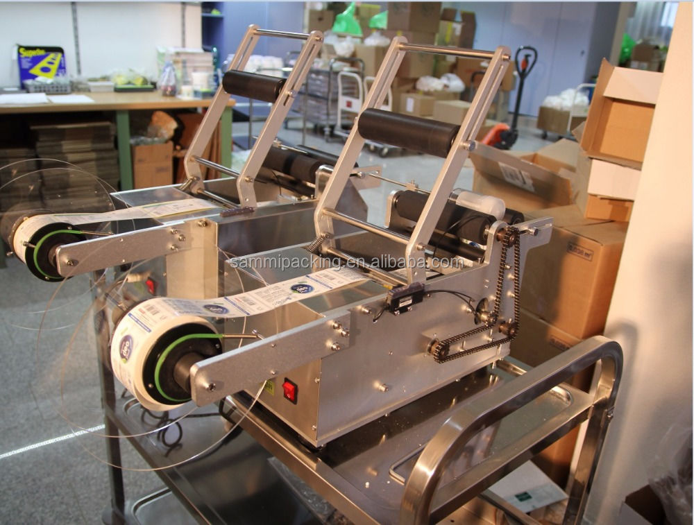 MT50 Machine à étiqueter les bouteilles rondes semi-automatique, Étiqueteuse semi-automatique, Machine à étiqueter les bouteilles semi-automatique