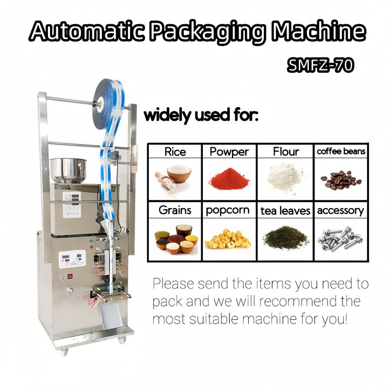 Machine verticale automatique pour sachets de thé, café en poudre, 2g-100g, multifonction, contrôlée par automate programmable, remplissage de sachets en plastique de qualité alimentaire