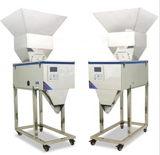 Machine de remplissage pondéreuse semi-automatique de haute qualité 100-3000g pour granulés/poudre/riz/café/épices avec grande trémie