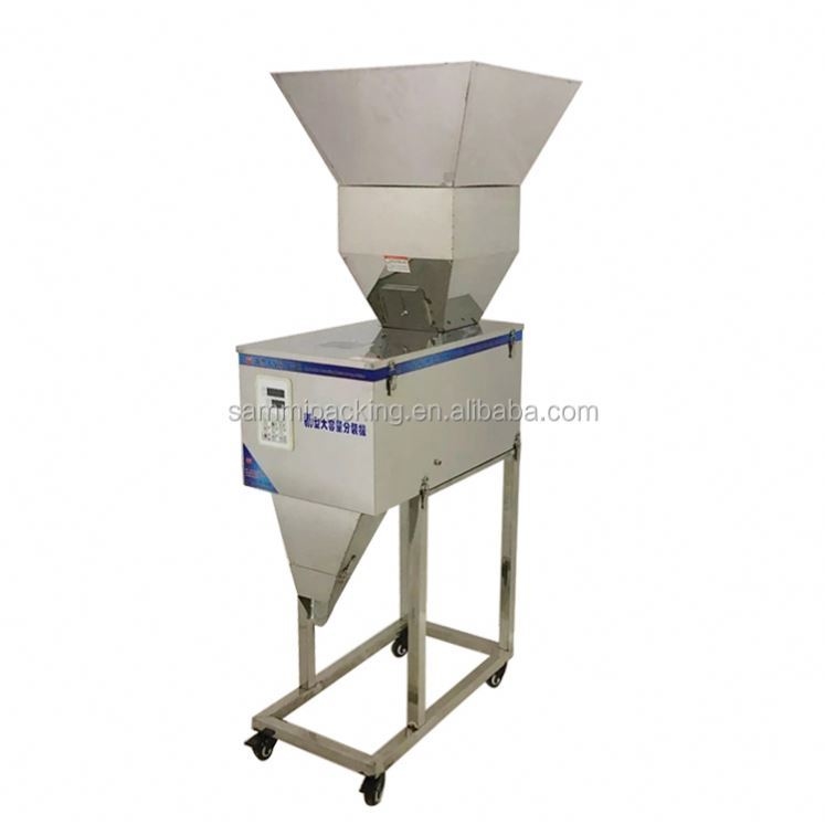 Machine de remplissage pondéreuse semi-automatique de haute qualité 100-3000g pour granulés/poudre/riz/café/épices avec grande trémie