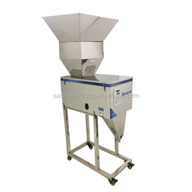 Machine de remplissage pondéreuse semi-automatique de haute qualité 100-3000g pour granulés/poudre/riz/café/épices avec grande trémie