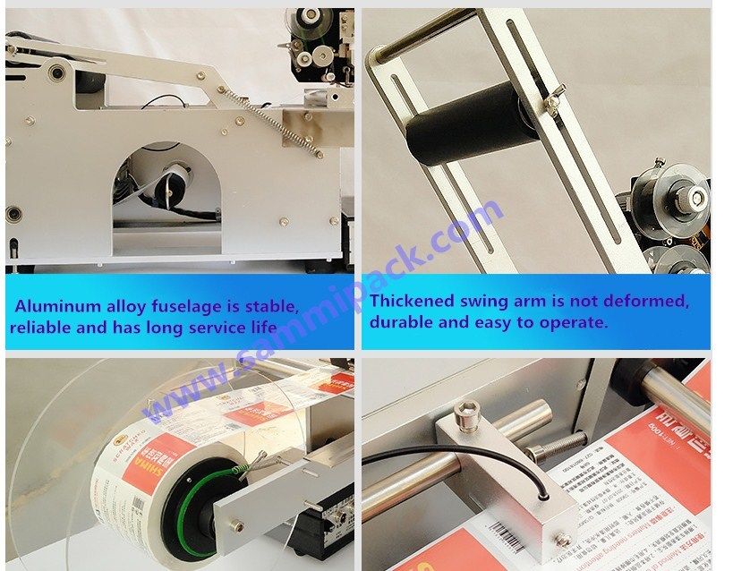 Machine d'étiquetage semi-automatique MT-50D de haute qualité pour bouteilles/pots ronds avec codeur à marquage à chaud