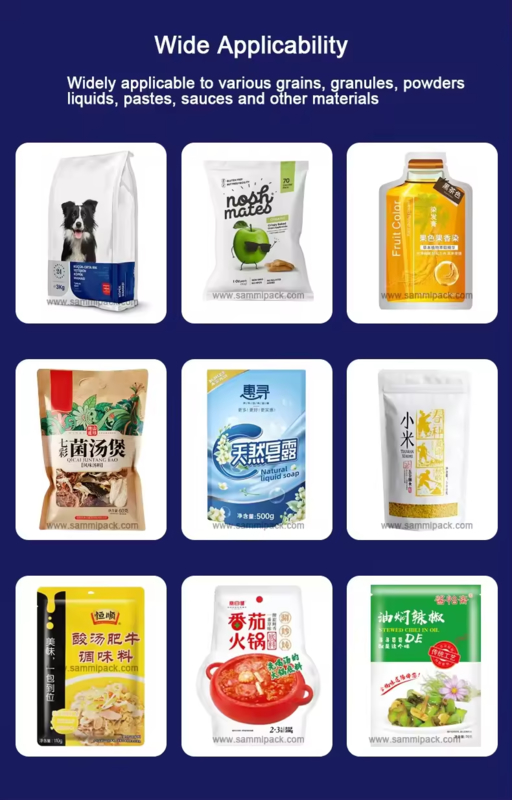 Machine automatique verticale de remplissage et de scellage de sacs pour noix, sucre, café, céréales, fruits secs, emballage en sachets préformés pour aliments