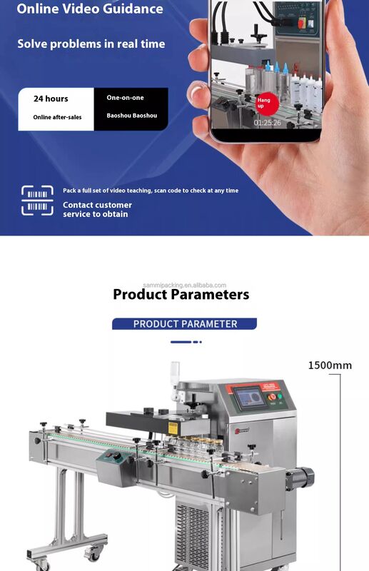 Machine d'étanchéité par induction de bouchon de bouteille en verre semi-automatique à haut rendement