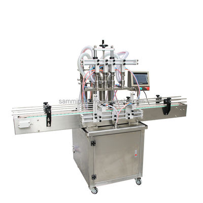 Machine de remplissage de liquide à débordement à 4 buses automatique pour le jus de boisson