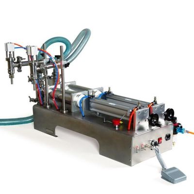 Machine électrique de remplissage de liquide, remplisseur à double tête à piston horizontal