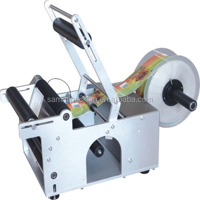 220v électrique semi-automatique machine ronde d'étiquetage de bouteille multifonctionnelle