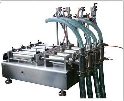 Machine de remplissage de liquide pneumatique à 4 têtes pour boissons, huile, shampooing, alcool, parfum