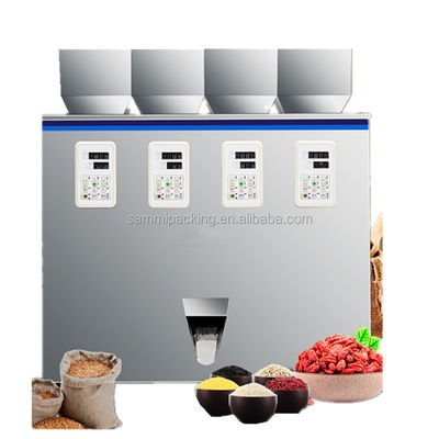 Machine à peser le thé multifonctionnelle 4 têtes pour les noix mélangées de grains