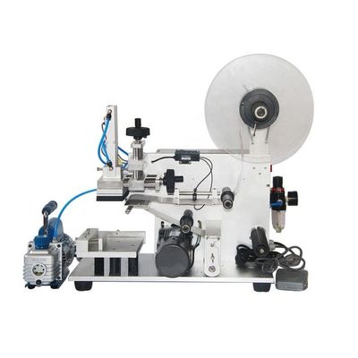 Machine d'étiquetage de l'emballage à surface plate semi-automatique pour les couvercles de bouteilles