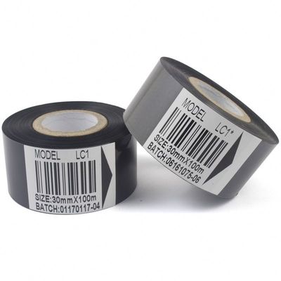 Ruban noir en plastique en feuille chaude 25 mm 30 mm 35 mm pour imprimante de date d'expiration