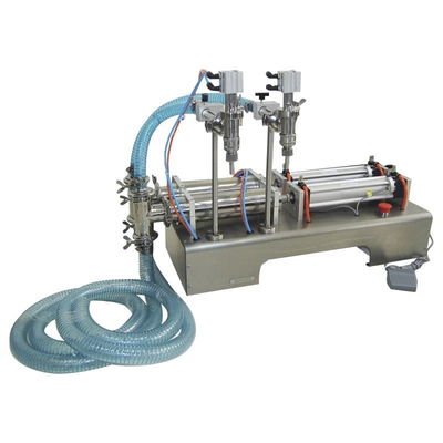 100-1000 ml Pneumatique machine de remplissage à piston liquide à double tête pour le remplissage d'huile