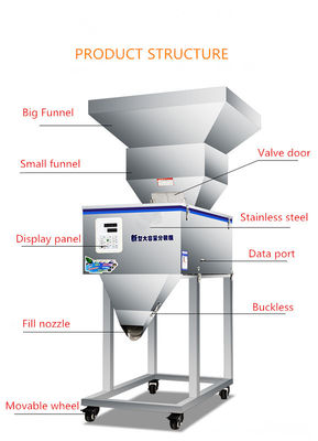Étude 50-3000g Machine de remplissage automatique à pesée multifonctionnelle