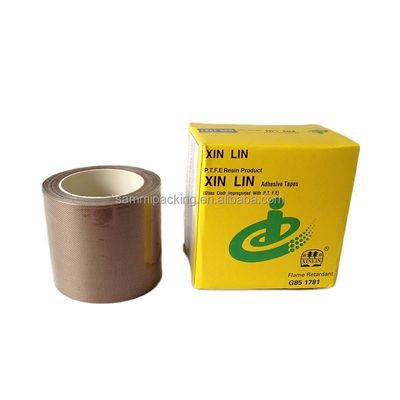 Ruban adhésif en fibre de verre recouvert de PTFE brun pour soudage et étanchéité largeur de la courroie 13/15/19/25/30/50MM