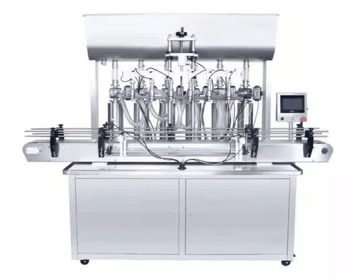 Machine de remplissage de liquide en ligne à 4 buses, remplisseur automatique de bouteilles liquides pour les jus de boissons