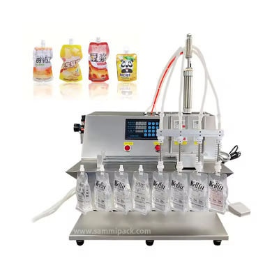 2025 Nouveau double buse liquide de l'eau Spout poche sac de remplissage machine debout sac de buse semi-automatique remplisseur et scellant
