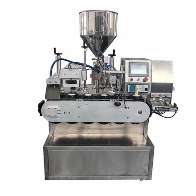 Machine de remplissage et de scellage pneumatique automatique de tubes en aluminium pour pommade à double chambre