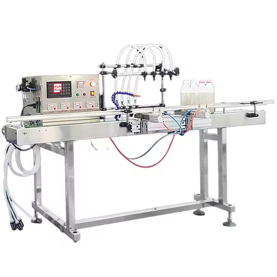 Simple Operation Automatic Four Head Filling Machine Oral Liquid Filling Machine for Milk Juice Soy Sauce Vinegar