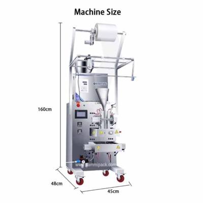 Machine à emballer des granulés de poudre à 200W entièrement automatique pour le remplissage de sachets de 60*70 mm