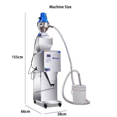 Machine de remplissage et de pesage de grains de riz et de café de grande capacité 50-5000g avec grande trémie