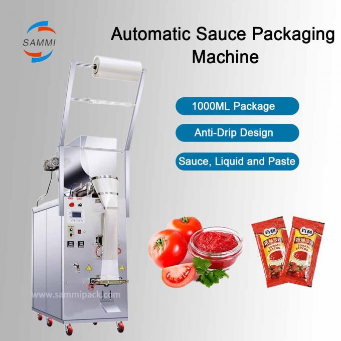 Machine d'emballage de remplissage de lait liquide de ketchup de pâte d'arachide de sauce piquante au piment et à la tomate Machine d'emballage de sauce liquide 0