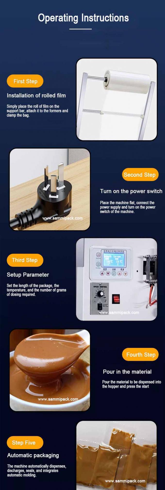 Machine d'emballage de remplissage de lait liquide de ketchup de pâte d'arachide de sauce piquante au piment et à la tomate Machine d'emballage de sauce liquide 4