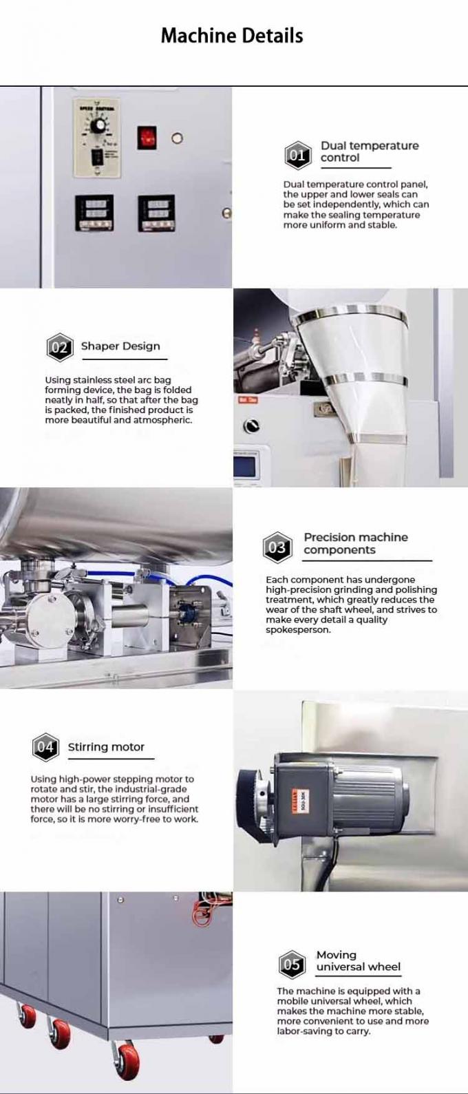 Machine d'emballage de remplissage de lait liquide de ketchup de pâte d'arachide de sauce piquante au piment et à la tomate Machine d'emballage de sauce liquide 5