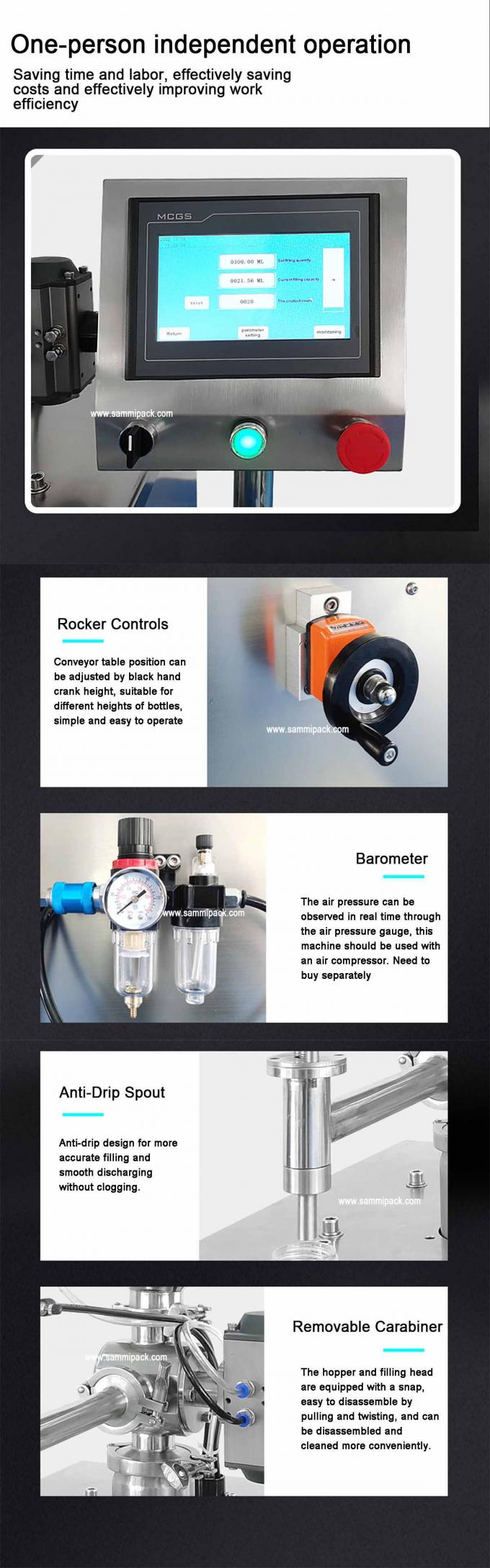 Machine de remplissage vertical de pâte pour emballage plastique avec convoyeur et écran tactile, facile à utiliser 3