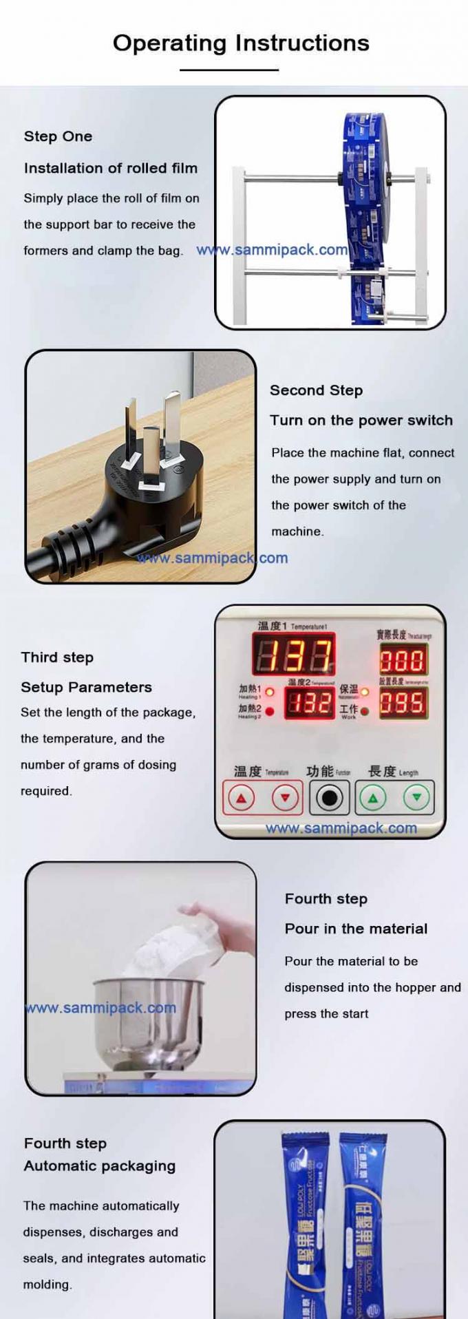 120.000 kg Poids brut unique papier Matériau d'emballage Machine d'emballage de poudre de thé avec codeur à timbre à chaud 6