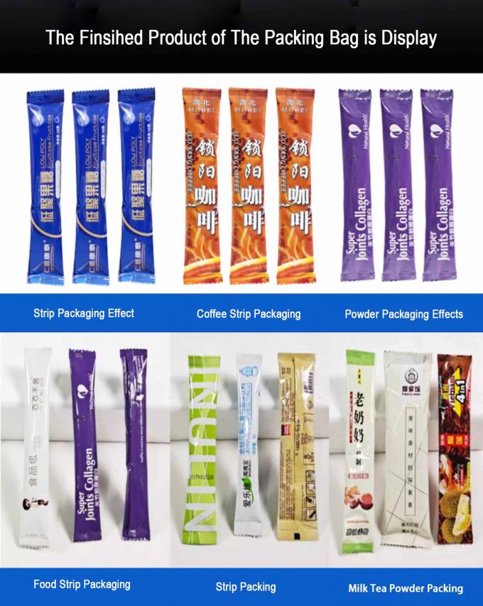 120.000 kg Poids brut unique papier Matériau d'emballage Machine d'emballage de poudre de thé avec codeur à timbre à chaud 8