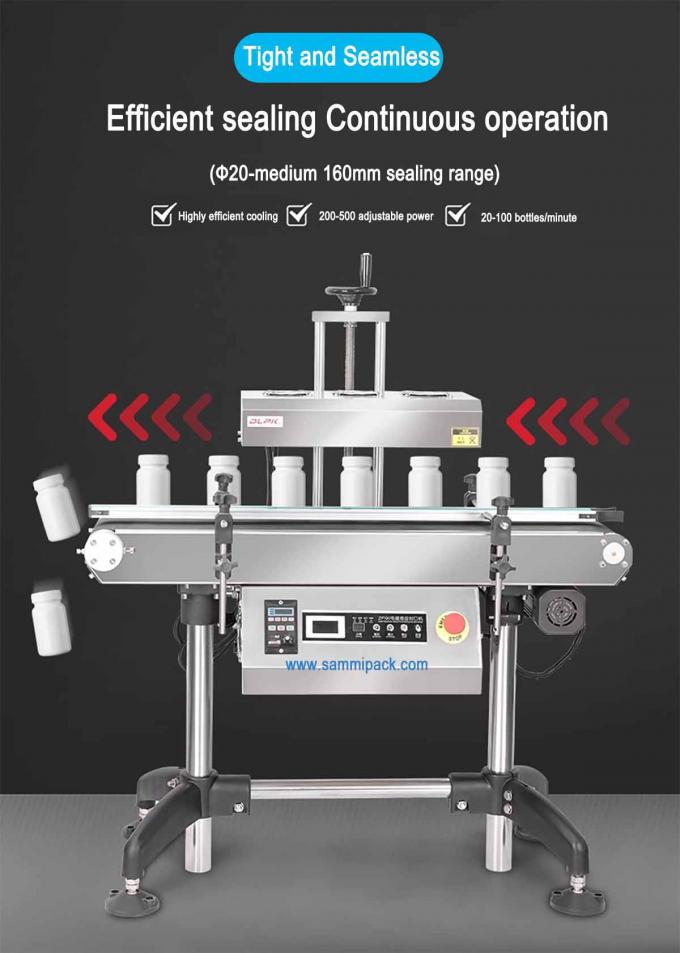 Machines d'étanchéité automatique continue à chaleur des bouteilles en plastique à induction électromagnétique 3