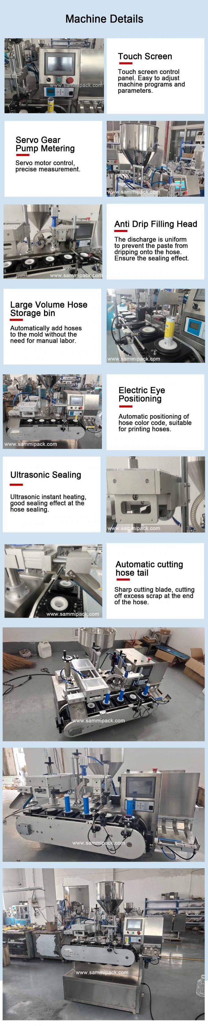 Machine de scellage de tubes en plastique pour remplissage de shampooing, machines de remplissage et de scellage de dentifrice et de crème pour les mains 4