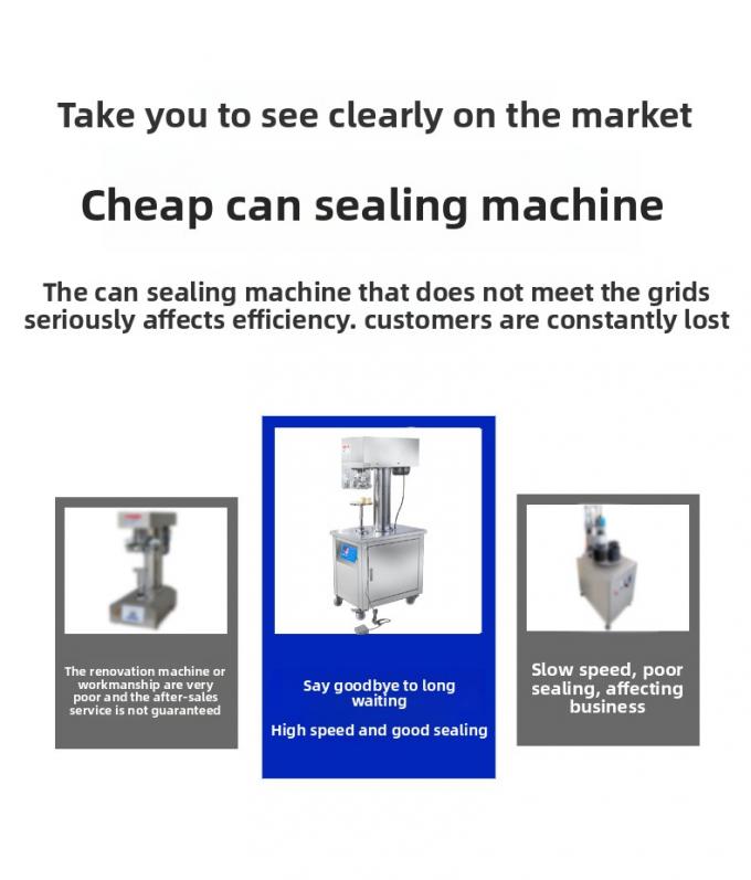 Sertisseuse verticale pour boîtes de conserve commerciale semi-automatique pour boîtes en plastique et en aluminium 3