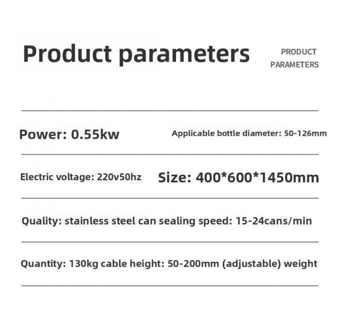 Sertisseuse verticale pour boîtes de conserve commerciale semi-automatique pour boîtes en plastique et en aluminium 7