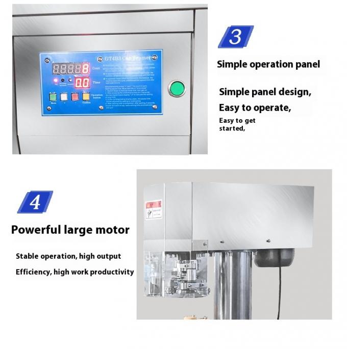 Sertisseuse verticale pour boîtes de conserve commerciale semi-automatique pour boîtes en plastique et en aluminium 9