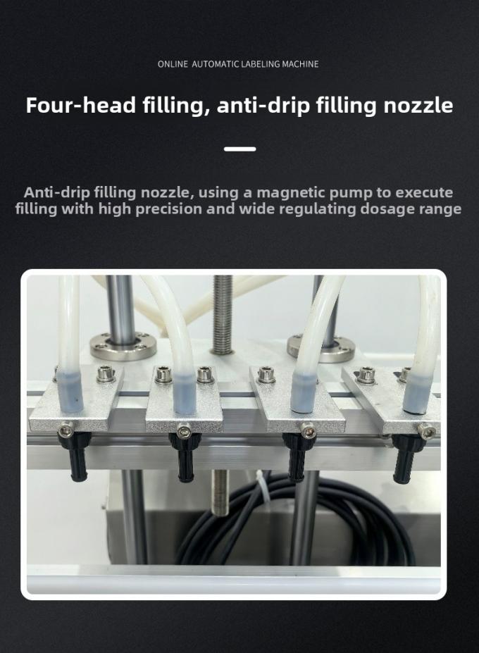 Petite machine de remplissage, sertissage et bouchonnage de flacons en verre pour liquides de 1 ml à 10 ml, pour boissons, huiles, pompe magnétique, petit volume 3