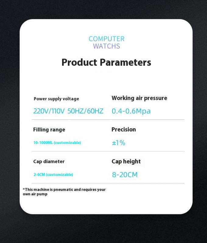 Petite machine de remplissage, sertissage et bouchonnage de flacons en verre pour liquides de 1 ml à 10 ml, pour boissons, huiles, pompe magnétique, petit volume 6