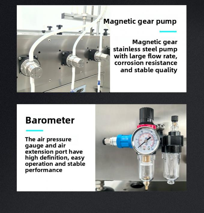 Petite machine de remplissage, sertissage et bouchonnage de flacons en verre pour liquides de 1 ml à 10 ml, pour boissons, huiles, pompe magnétique, petit volume 9